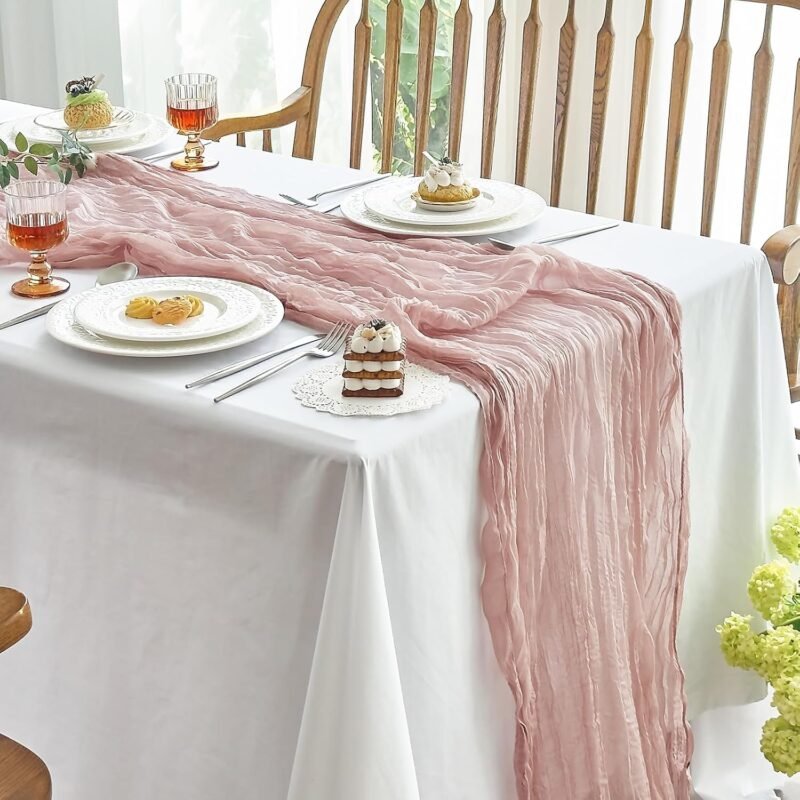 Transform Your Event with IVAPUPU's Boho Cheesecloth Table Runners!