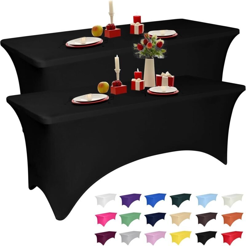 Transform Your Events with 6ft Black Spandex Tablecloths: A Must-Have for Every Occasion!
