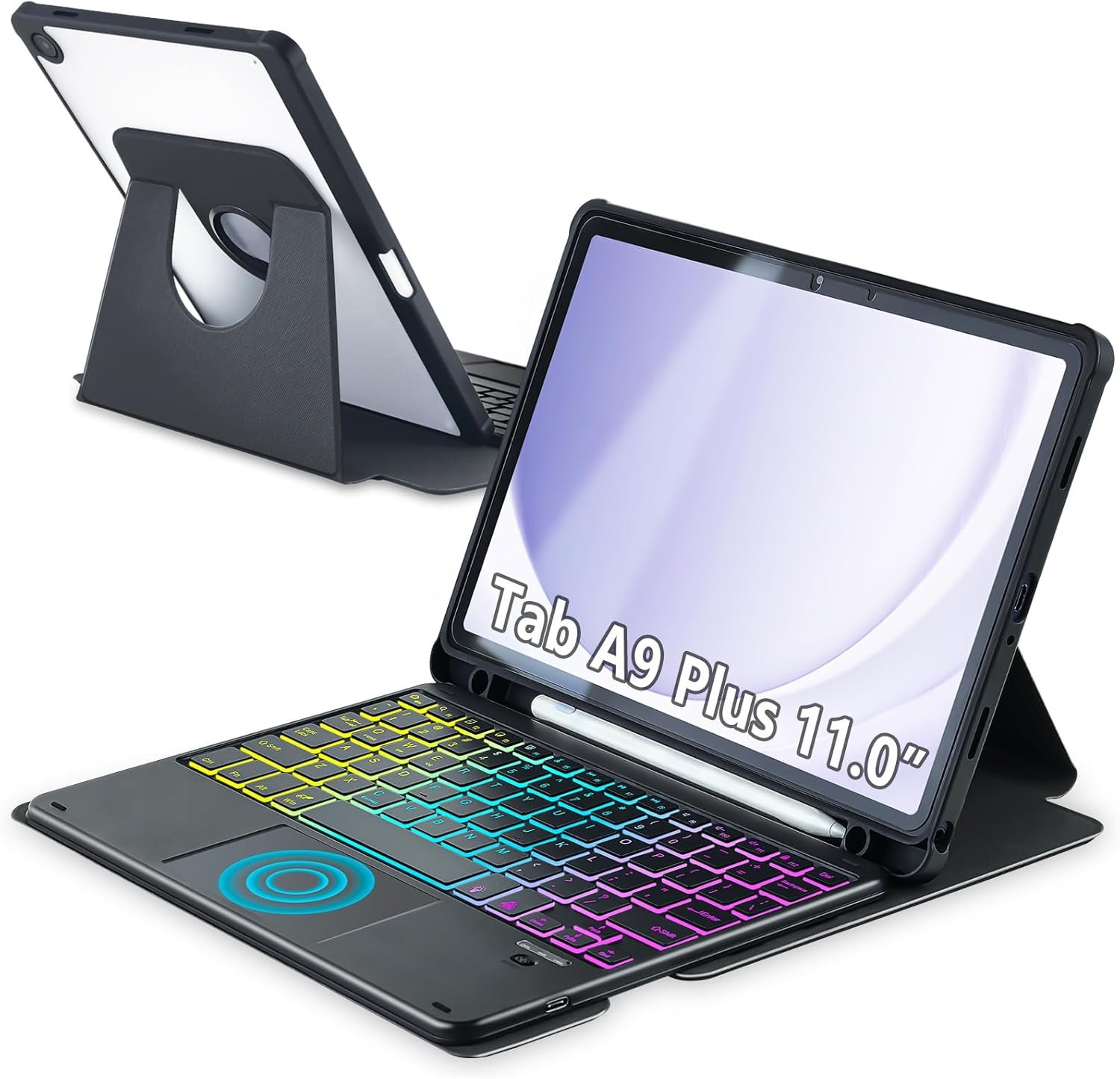 Transform Your Galaxy Tab A9 Plus with the Ultimate Touchpad Keyboard Case!