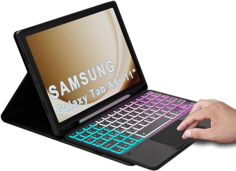 Transform Your Galaxy Tab A9+ with This Stylish Keyboard Case: A Review