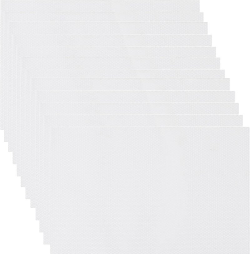 Transform Your Kitchen: 12 PCS Clear Refrigerator Liners for a Spotless Fridge