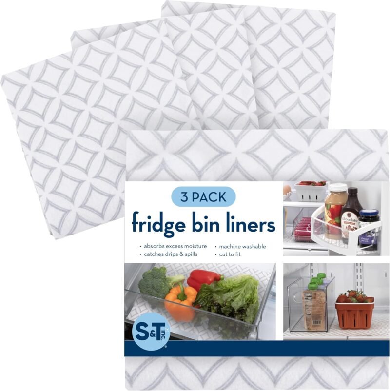 Transform Your Kitchen: Review of S&T INC. Fridge Liners for a Spotless Storage Solution!