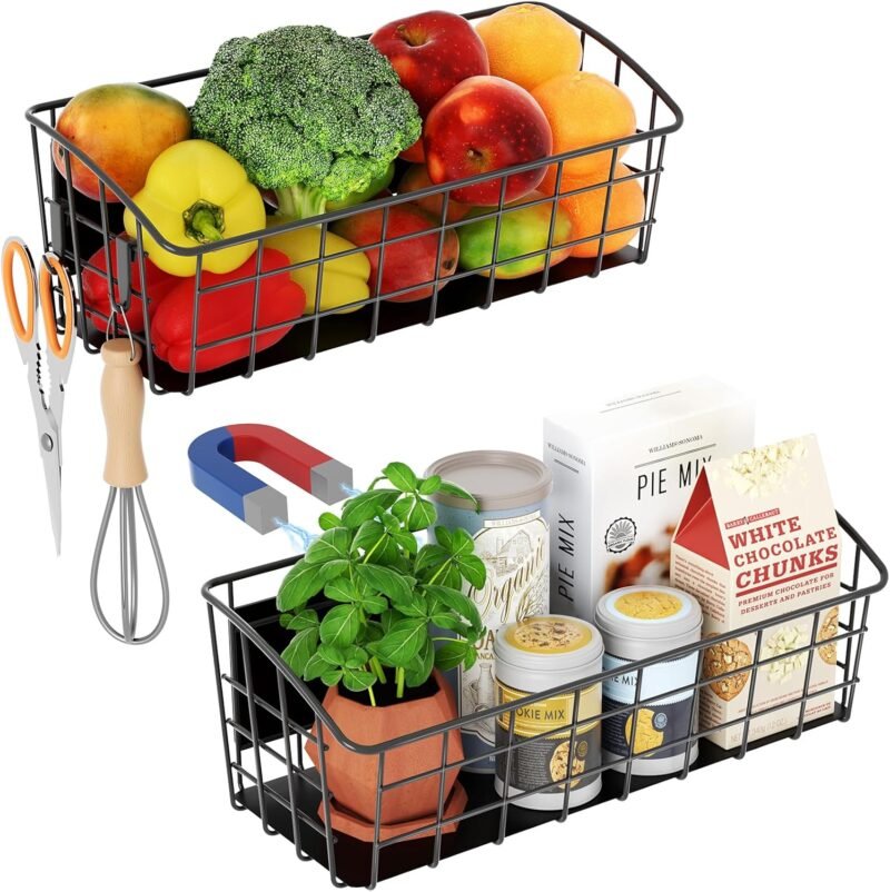 Transform Your Kitchen with the 2-Pack Magnetic Spice Rack: Essential Organizer for Every Home!