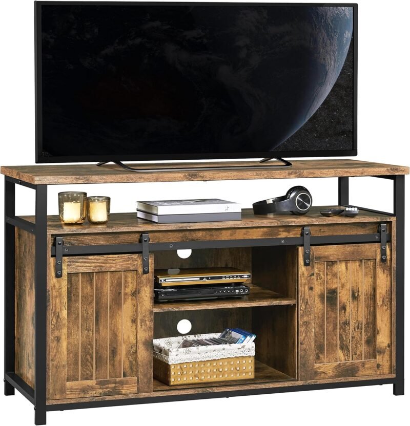 Transform Your Living Room: Review of the Yaheetech Farmhouse TV Stand with Rustic Charm