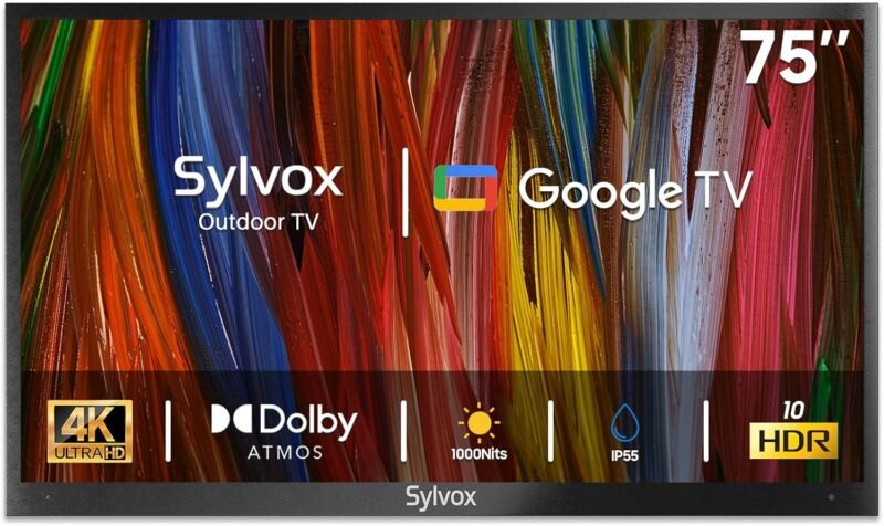 Transform Your Outdoor Space with the SYLVOX 75" Waterproof Smart TV: A Review!