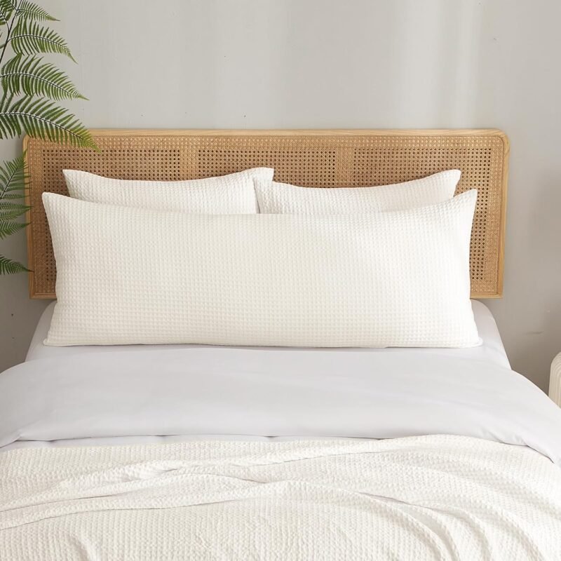 Transform Your Sleep with the PHF Ultra Soft Waffle Weave Body Pillowcase!