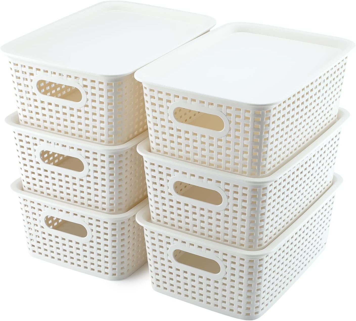 Transform Your Space: AREYZIN 6-Pack Lidded Storage Baskets Review