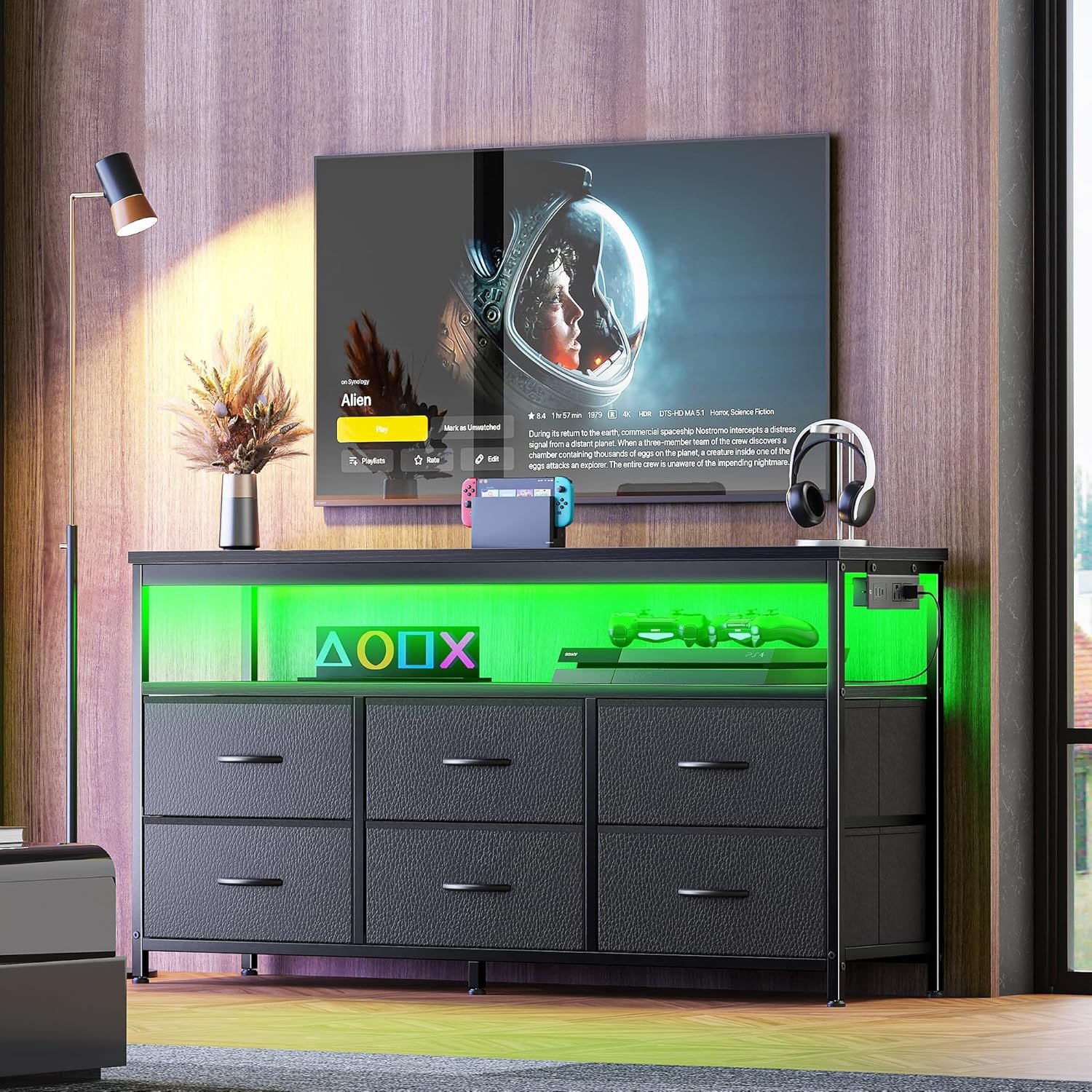 Transform Your Space: Huuger LED TV Stand & Dresser Review