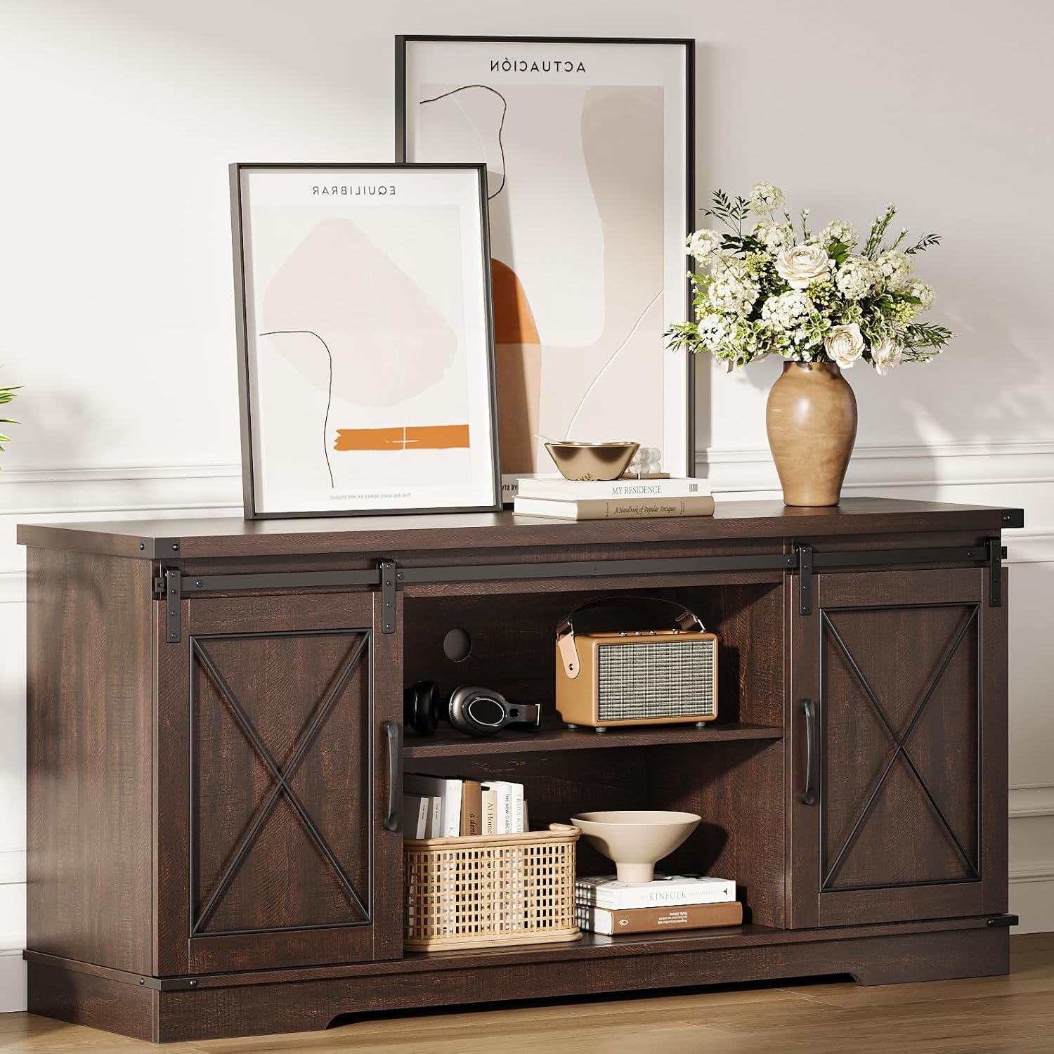 Transform Your Space: IDEALHOUSE Farmhouse TV Stand Review