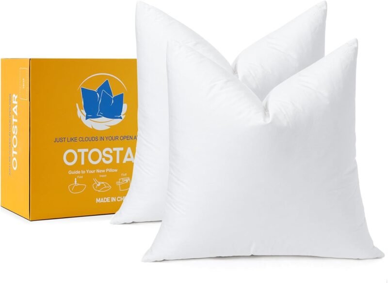 Transform Your Space: OTOSTAR Down & Feather Pillow Inserts Review