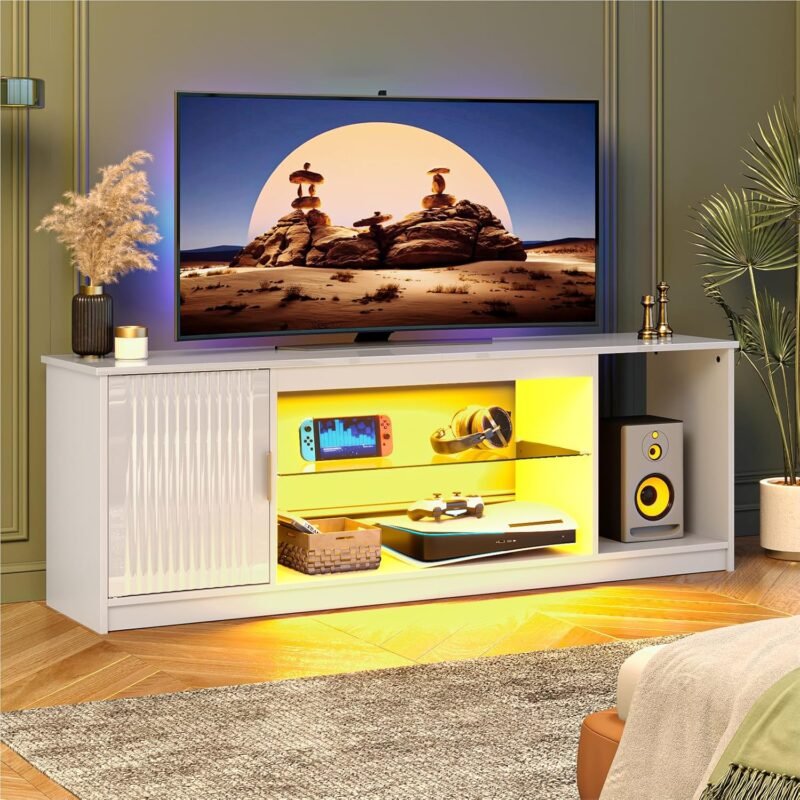 Transform Your Space: Review of the Bestier LED TV Stand for Modern Entertainment