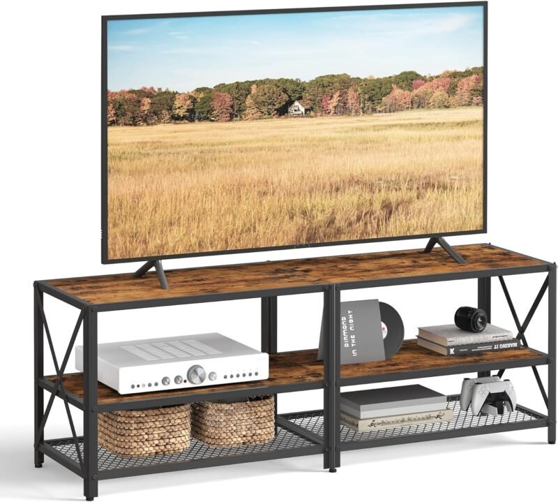 Transform Your Space: Review of the VASAGLE Rustic TV Stand for Stylish Living Rooms