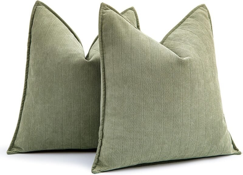Transform Your Space with MIULEE's Luxurious Sage Green Pillow Covers!
