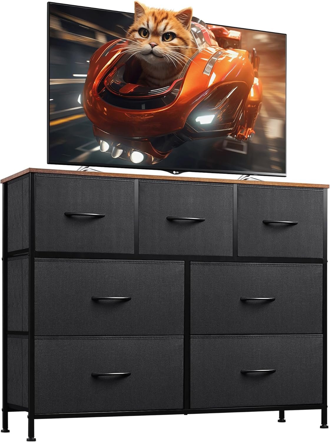 Transform Your Space with the WLIVE 7 Drawer Dresser TV Stand: Stylish Storage & Entertainment Solution