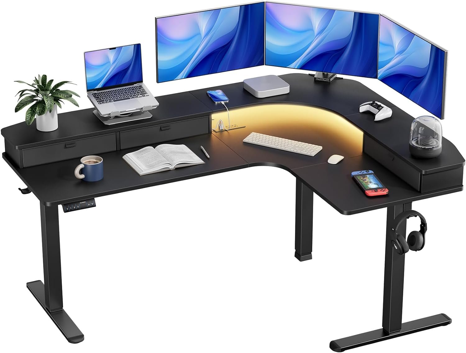 Transform Your Workspace: A Review of the HUANUO 65” L-Shaped Standing Desk