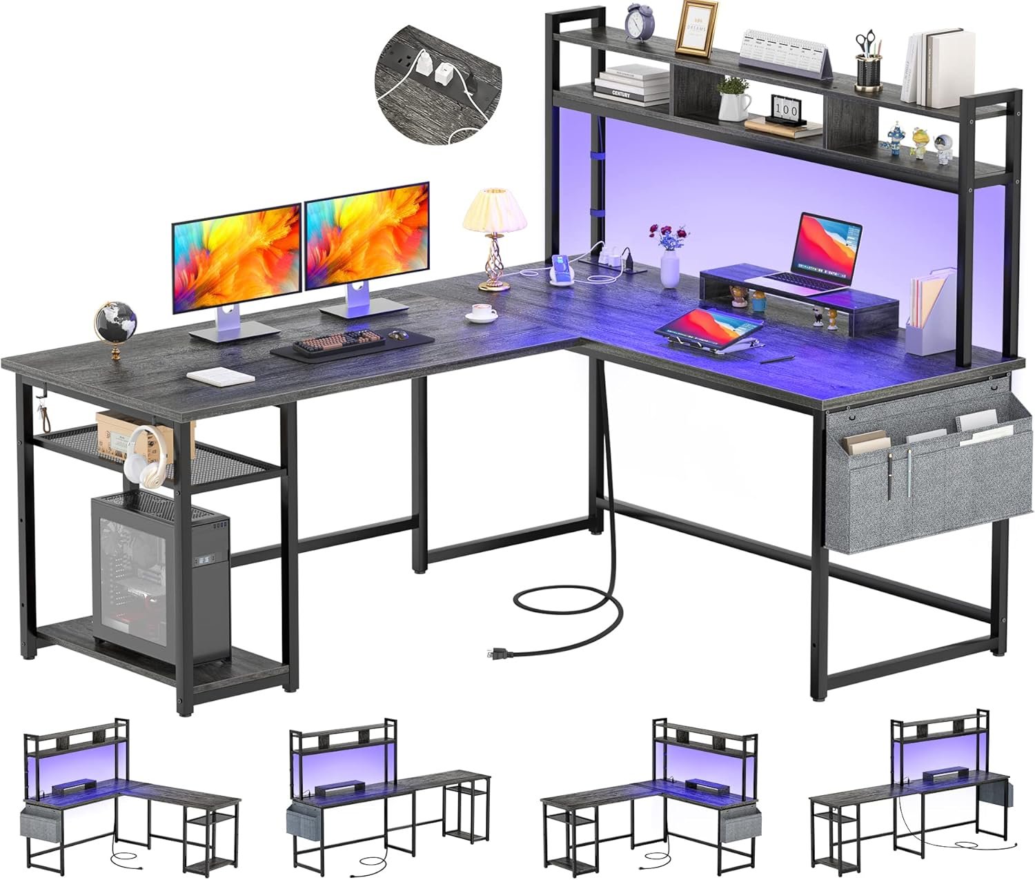 Transform Your Workspace: Aheaplus L Shaped Desk Review – Perfect for Gaming and Productivity!