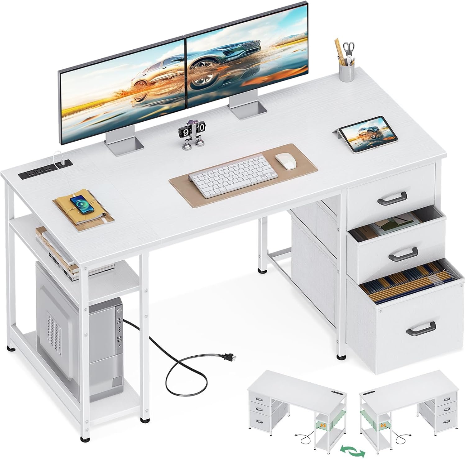 Transform Your Workspace: AODK 51-Inch Computer Desk Review - Stylish & Functional!