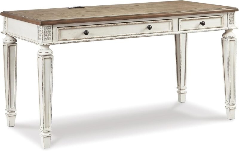 Transform Your Workspace: Review of the Realyn Farmhouse 60" Home Office Desk with USB Charging