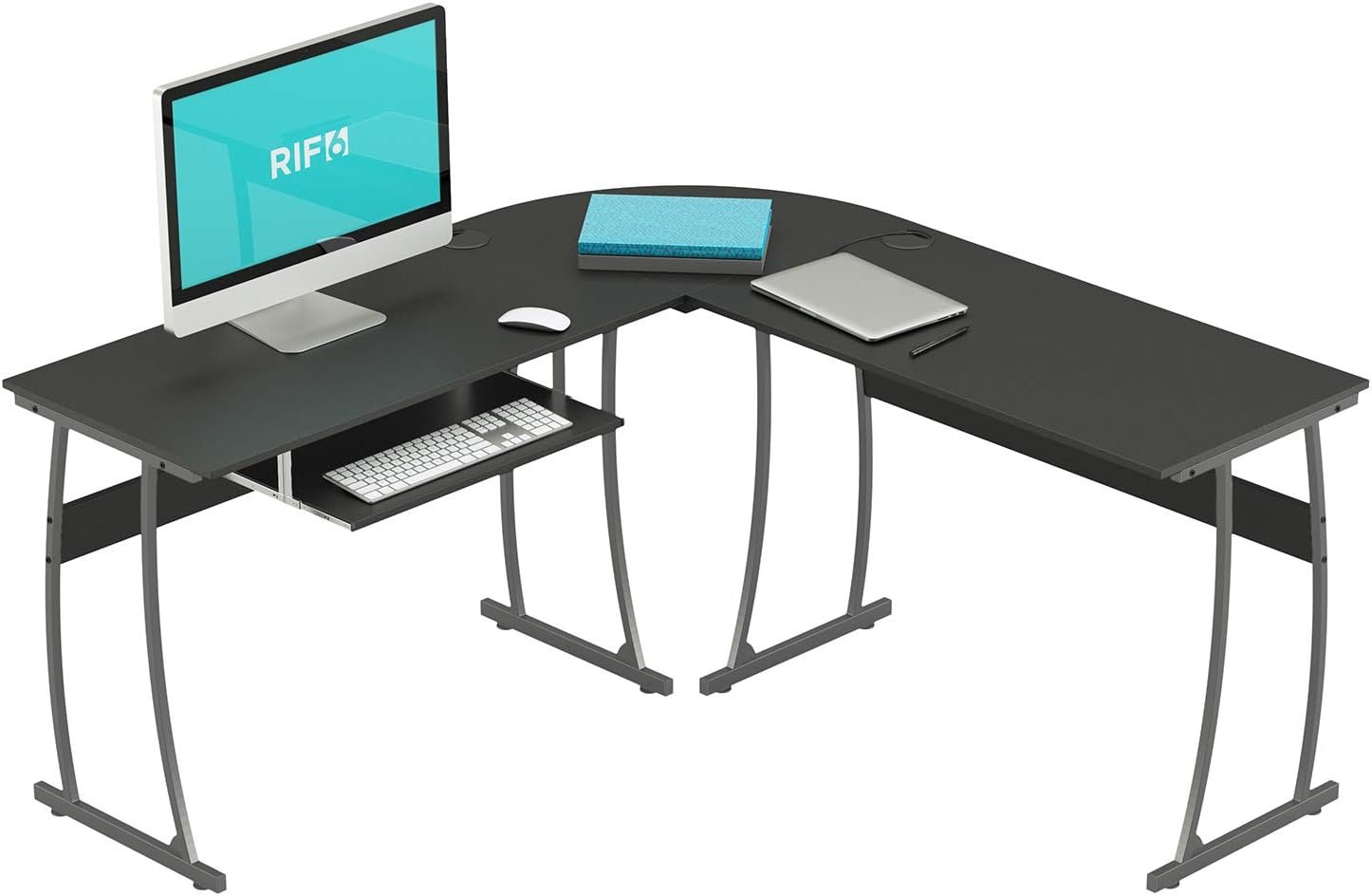 Transform Your Workspace: RIF6 L-Shaped Modern Gaming Desk Review!