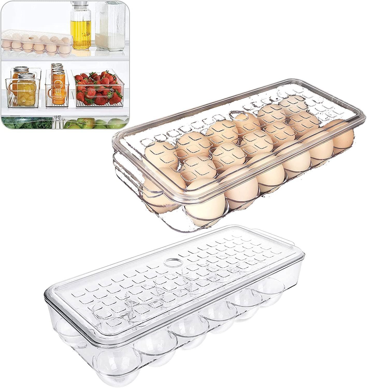 Ultimate Egg Storage: Review of the 2 Pack 18 Egg Holder for Perfect Fridge Organization!