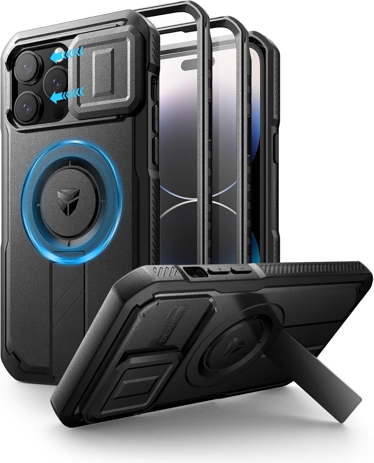 Ultimate Protection: Dexnor iPhone 14 Pro Max Case with Camera Slide & Kickstand