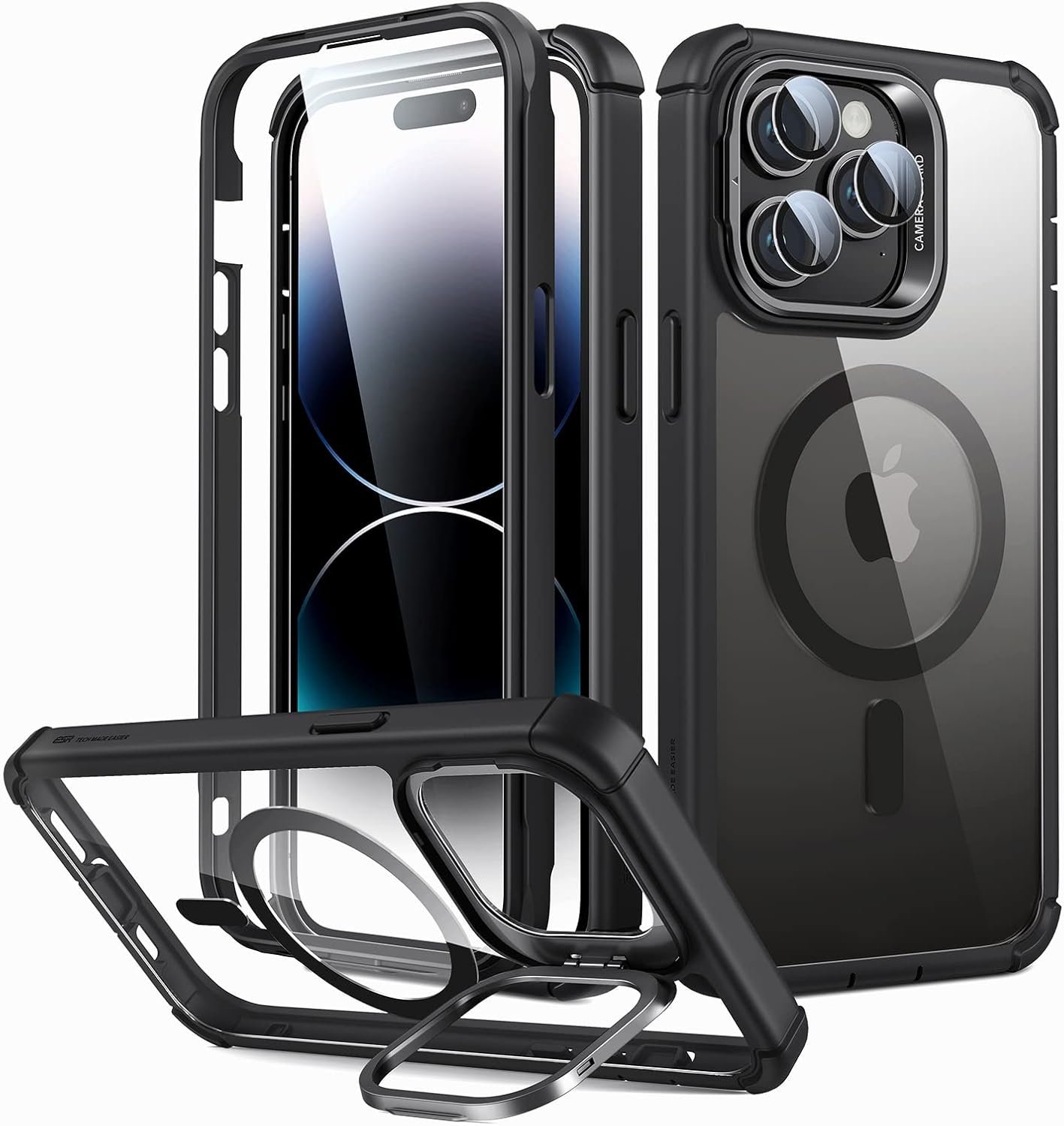 Ultimate Protection: ESR's Military-Grade iPhone 14 Pro Max Case with Stand & Tempered Glass