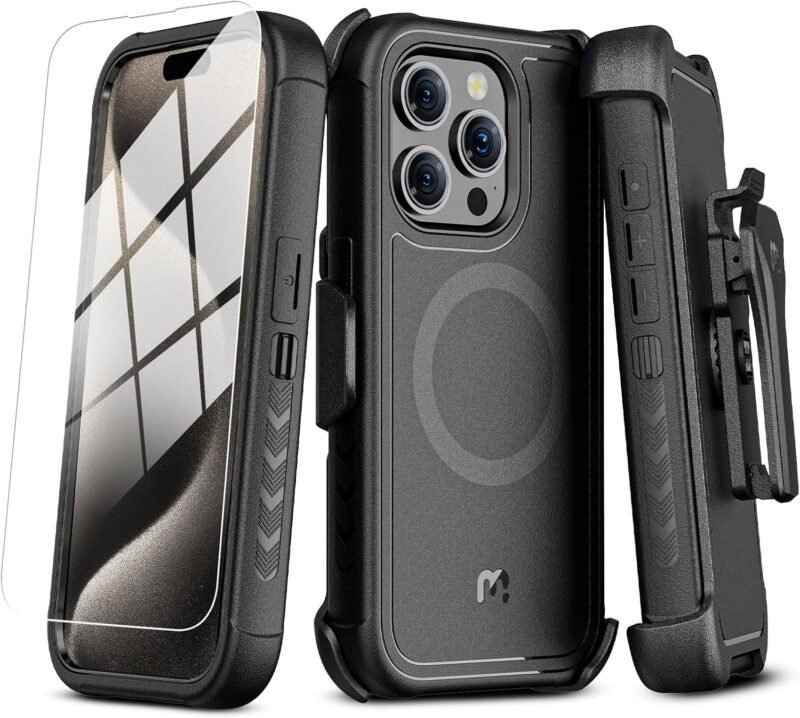 Ultimate Protection: Review of M MYBAT PRO iPhone 15 Pro Max Case with Holster & Kickstand