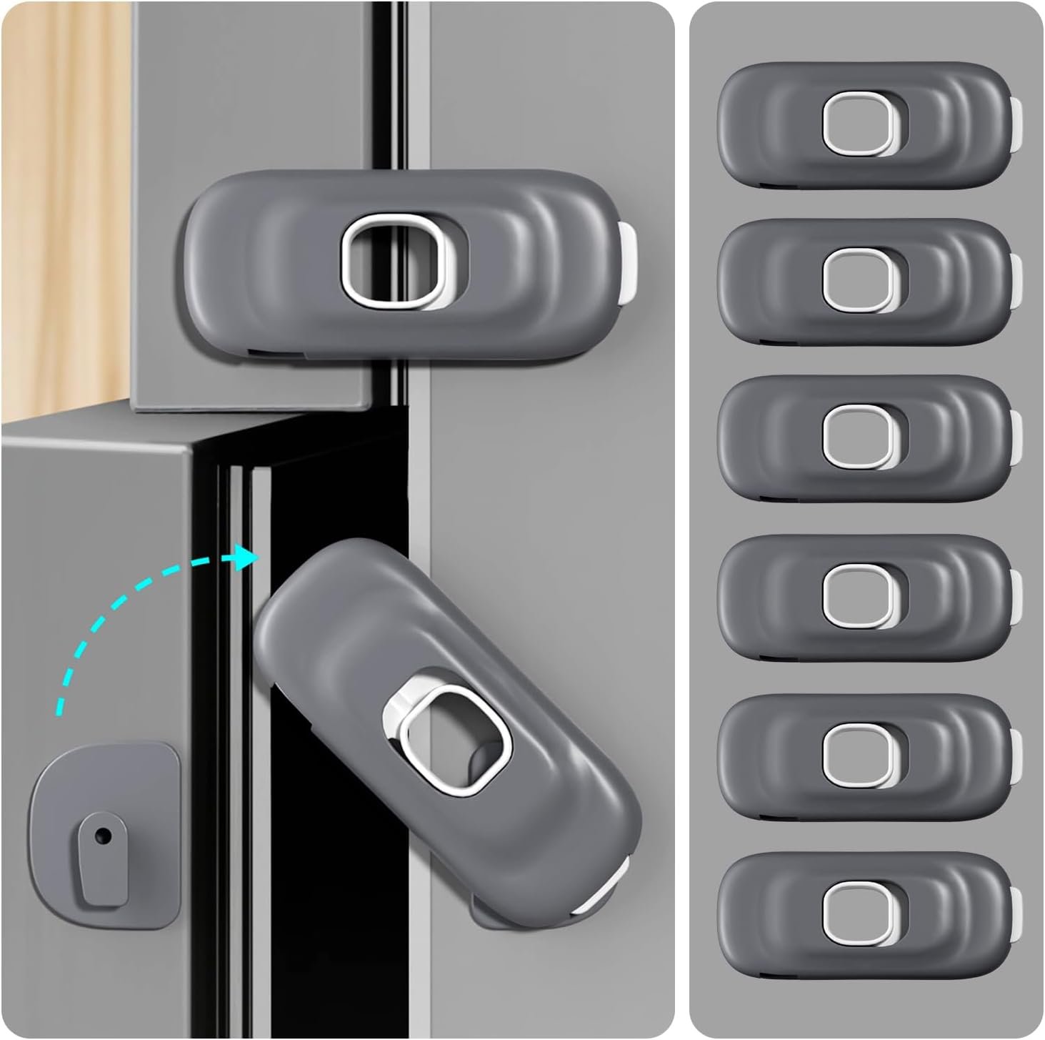 Ultimate Safety: 6 Pack Cabinet Fridge Locks for Childproofing Your Home