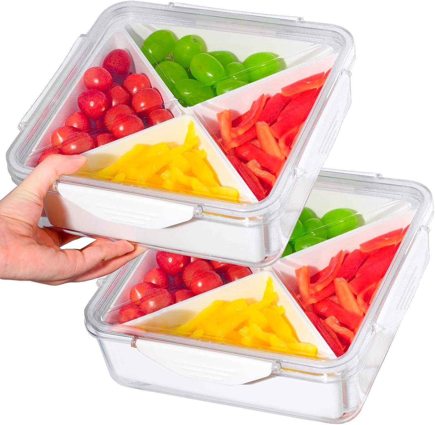 Ultimate Snack Storage: Review of the 2Pack Veggie Tray with Lid for Effortless Organizing!