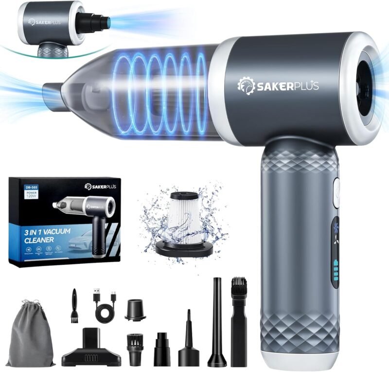 Unleash Cleanliness: The Ultimate 3-in-1 Cordless Mini Vacuum for Your Car and Desk!