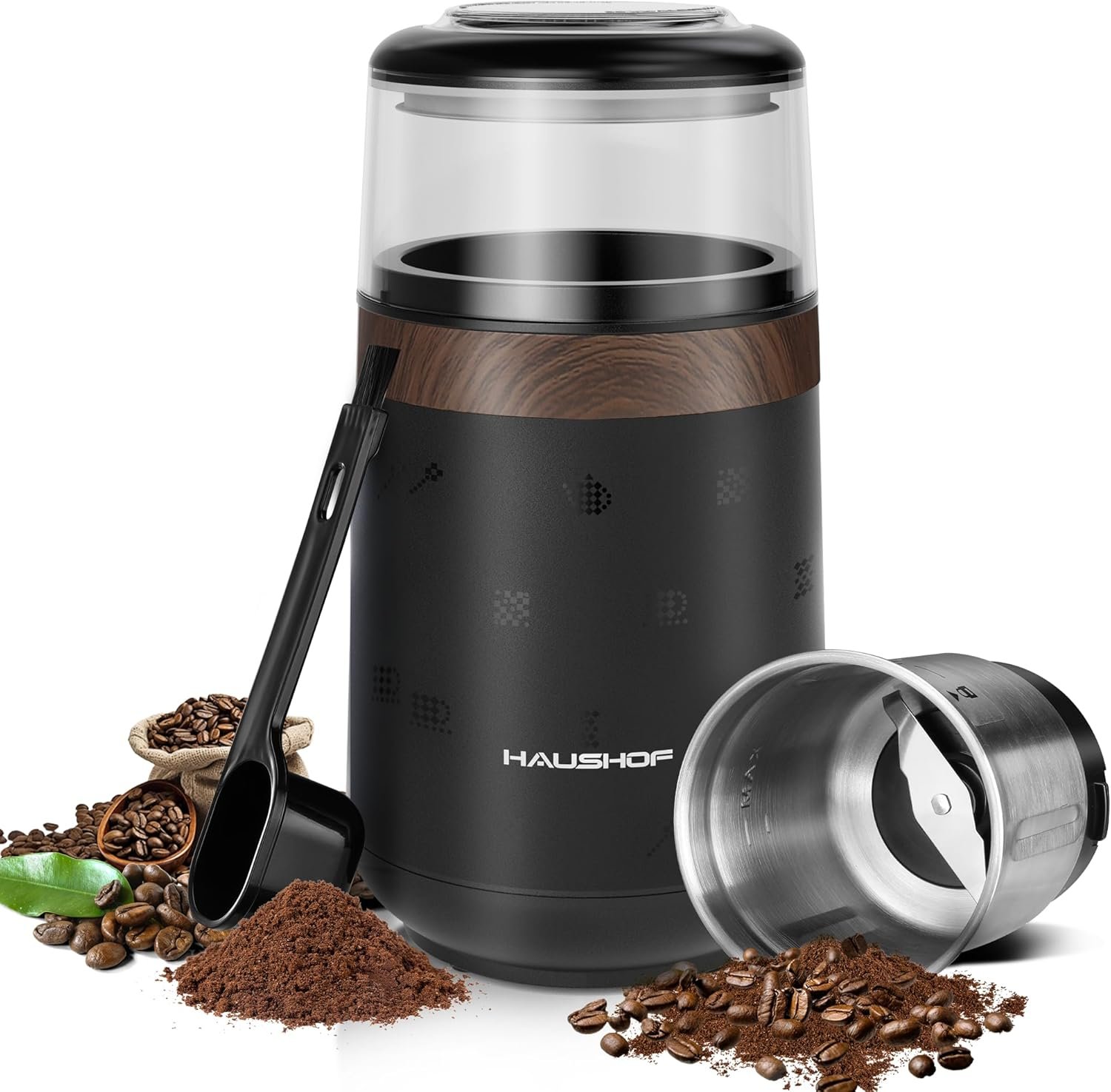 Unleash Flavor: HAUSHOF Electric Coffee & Spice Grinder Review