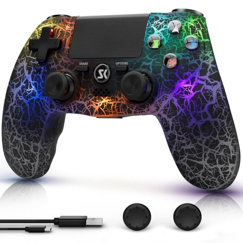 Unleash Gaming with the CHENGDAO Wireless PS4 Controller: RGB Lights & Enhanced Features!