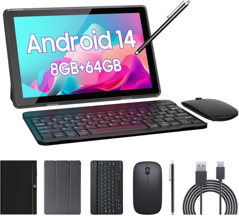 Unleash Your Creativity: Review of the All-in-One 10" Android 14 Tablet with Keyboard & Stylus!