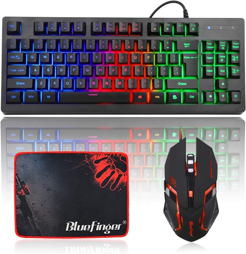 Unleash Your Game: BlueFinger RGB 87 Keys Keyboard & Mouse Combo Review