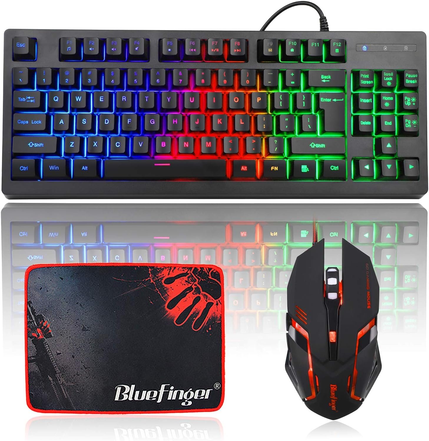 Unleash Your Game: BlueFinger RGB 87 Keys Keyboard & Mouse Combo Review
