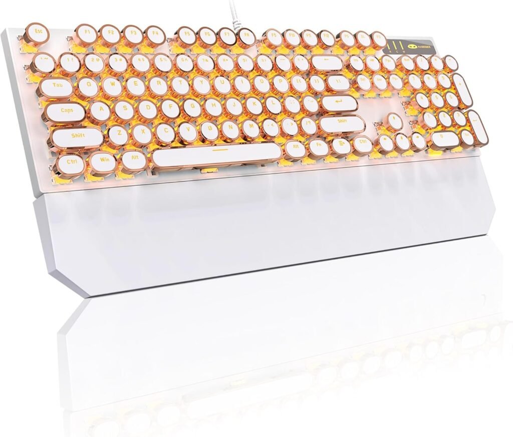 Unleash Your Inner Gamer: Review of the MageGee Retro Mechanical Keyboard with LED Backlighting!