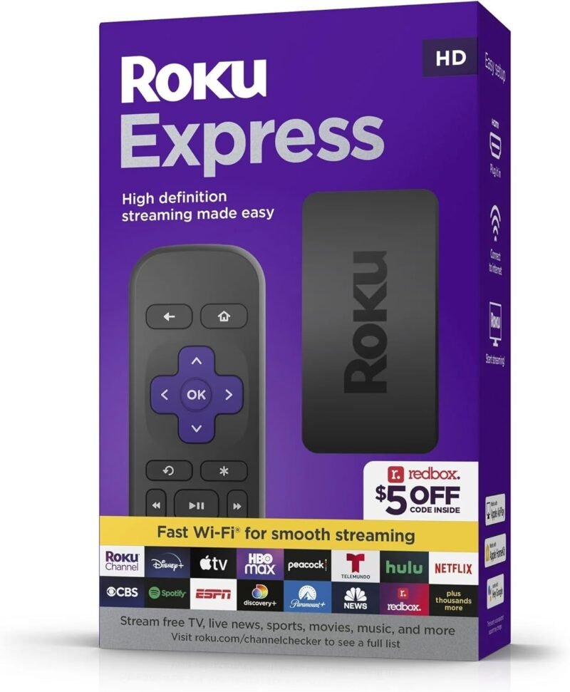 Unlock Endless Entertainment with the Roku Express HD Streaming Device!