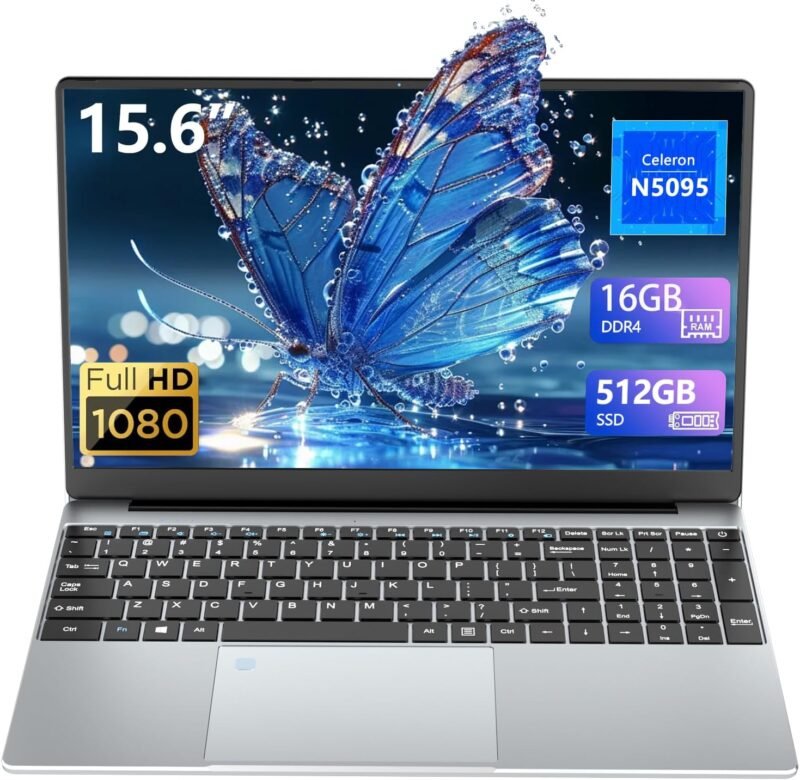 Unlock Gaming Potential: The 15.6" N5095 Laptop with Fingerprint and FHD Display