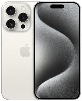 Unlock the Power: Apple iPhone 15 Pro 512GB in White Titanium - A Renewed Gem from Cricket Wireless!