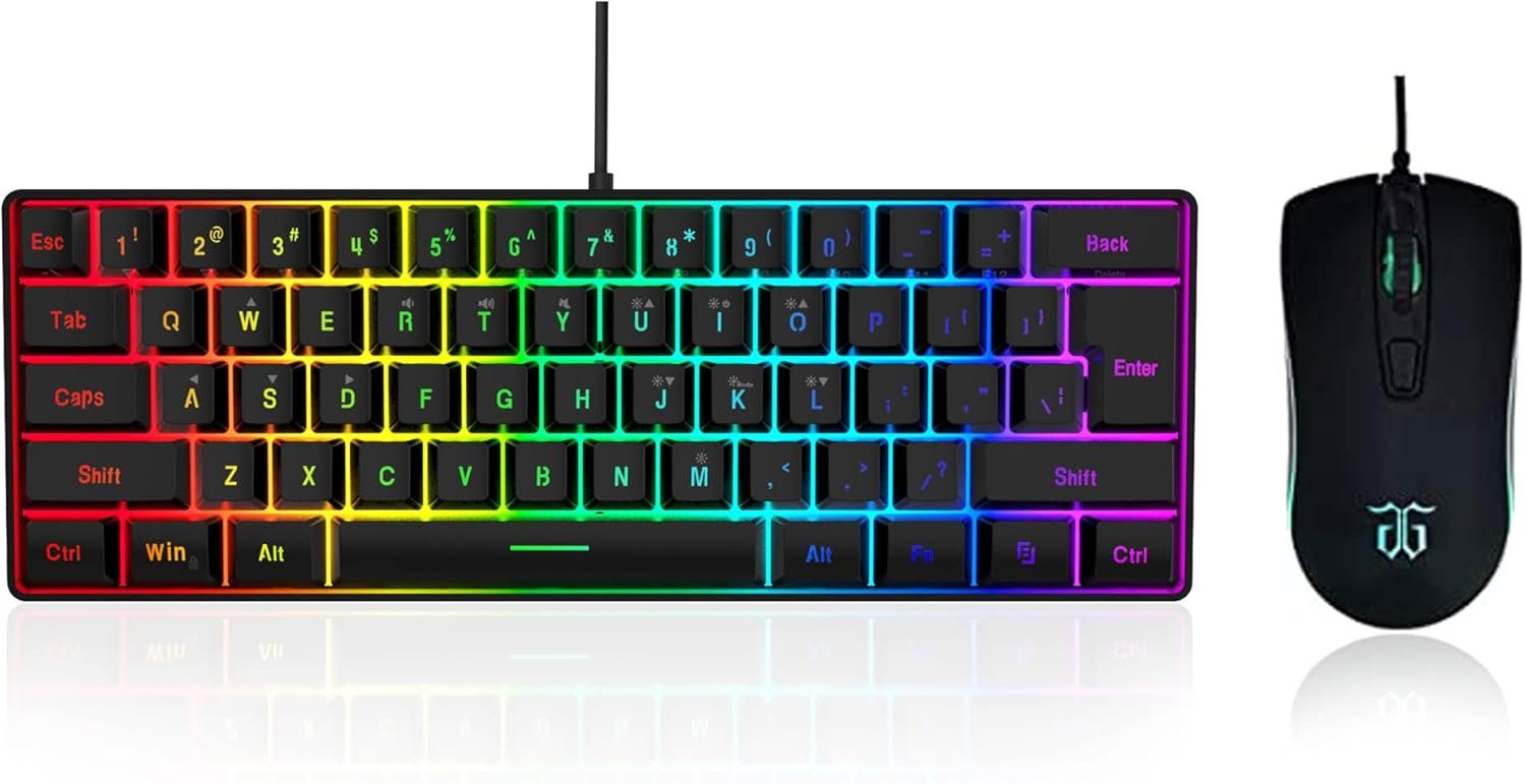 Unlock Your Gaming Potential: DGG 60% RGB Keyboard and Mouse Combo Review
