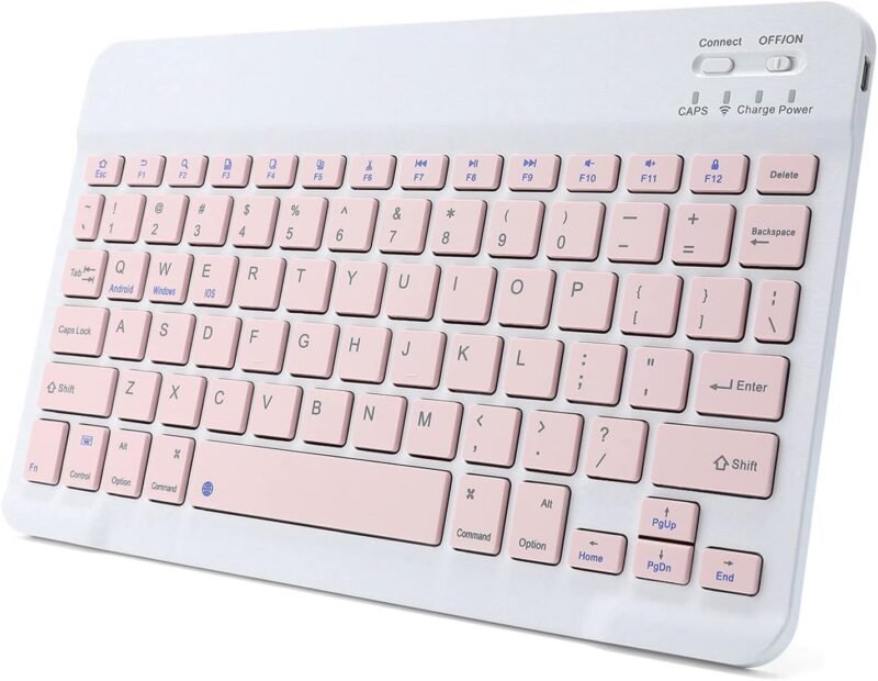 Unlock Your Productivity: Review of the Ultra-Slim Pink Bluetooth Keyboard for iPad & More