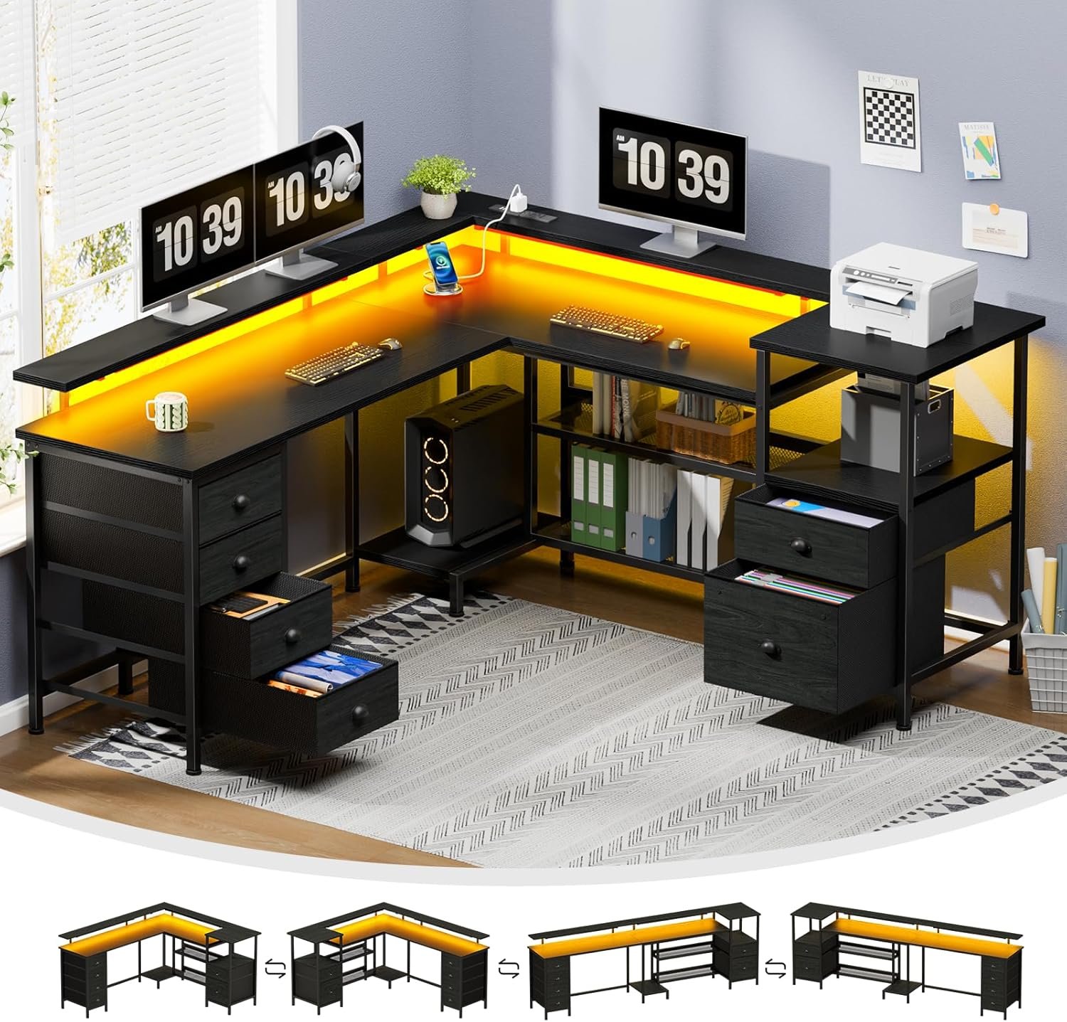 Upgrade Your Gaming Setup: Furologee L-Shaped Desk Review
