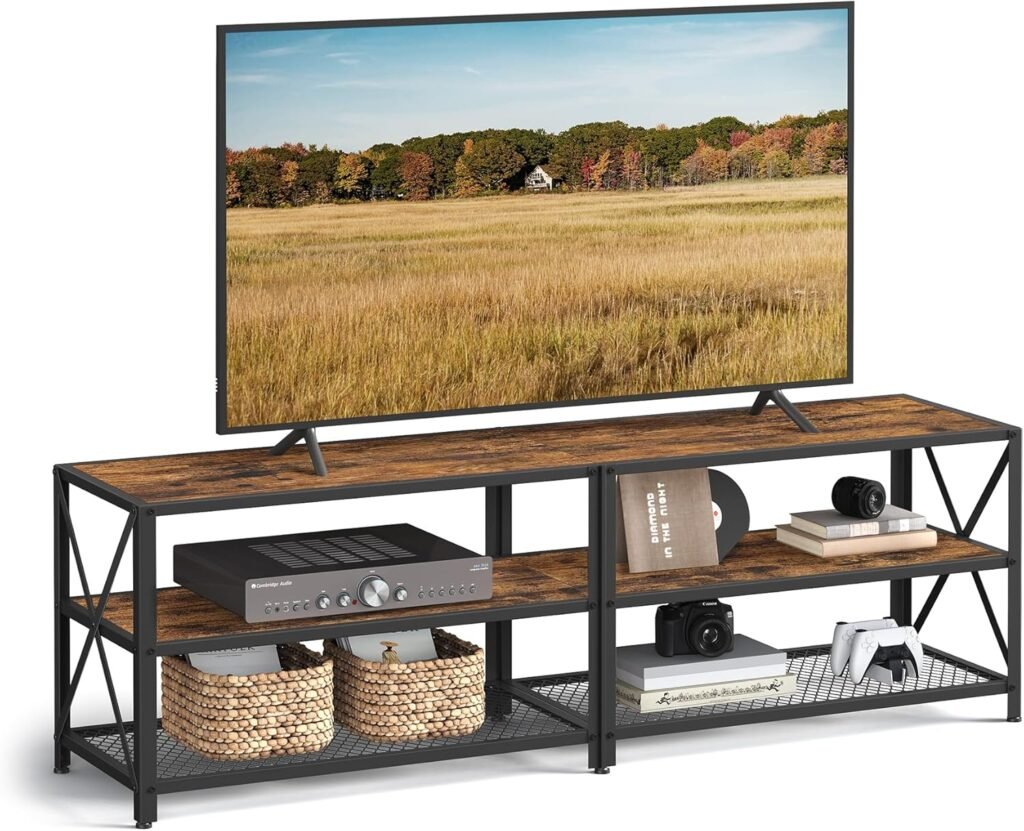 Elevate Your Space: VASAGLE Rustic TV Stand Review