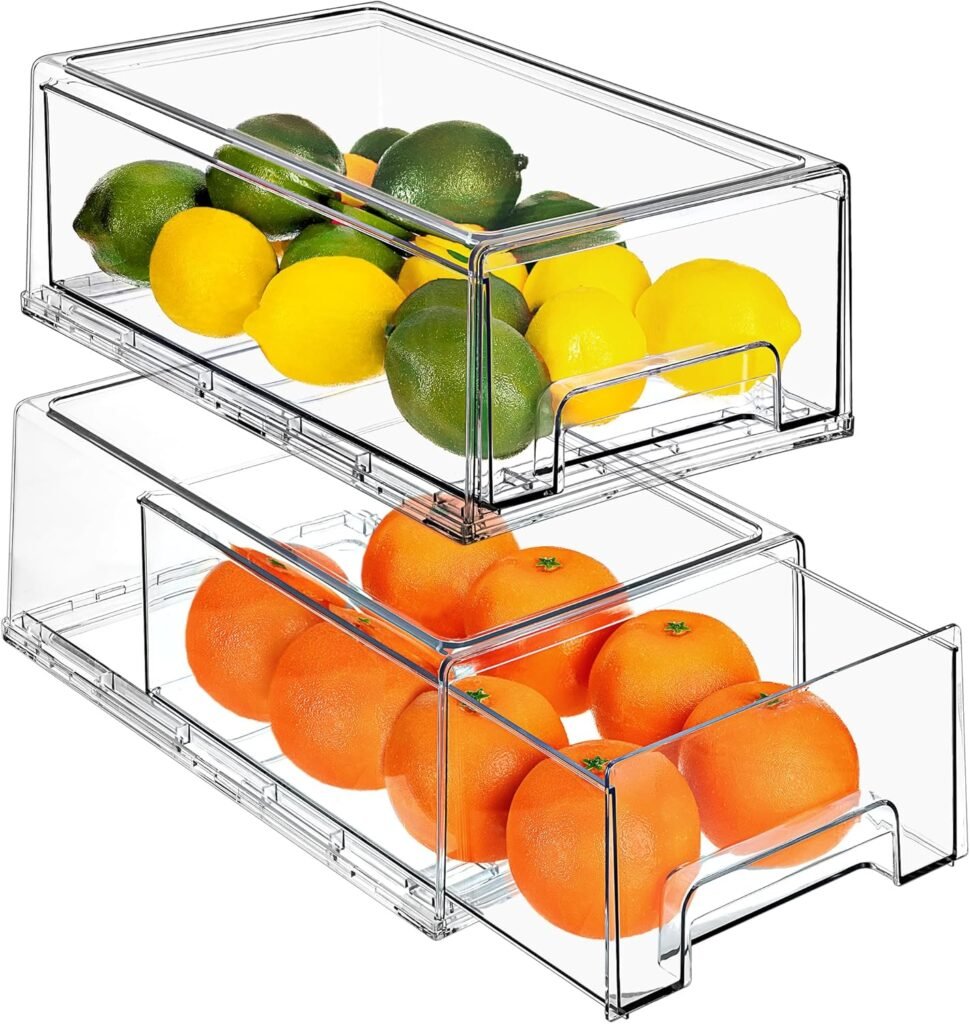 Maximize Your Kitchen Space: Sorbus Clear Stackable Fridge Drawer Bins Review