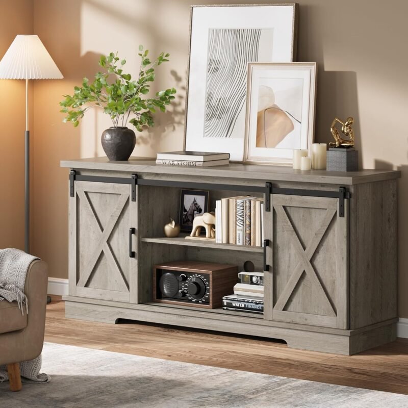 Revamp Your Living Space: IDEALHOUSE Farmhouse TV Stand Review!