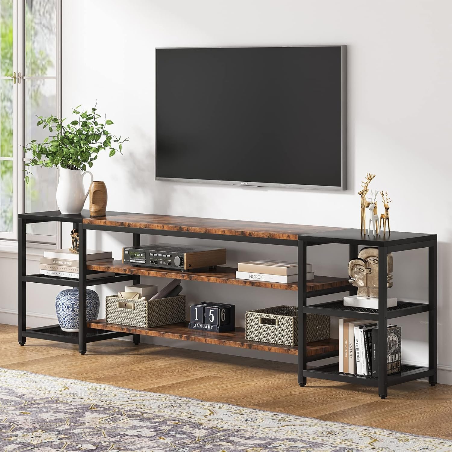 Transform Your Living Room: Review of the Tribesigns 78" TV Stand for Up to 85" TVs