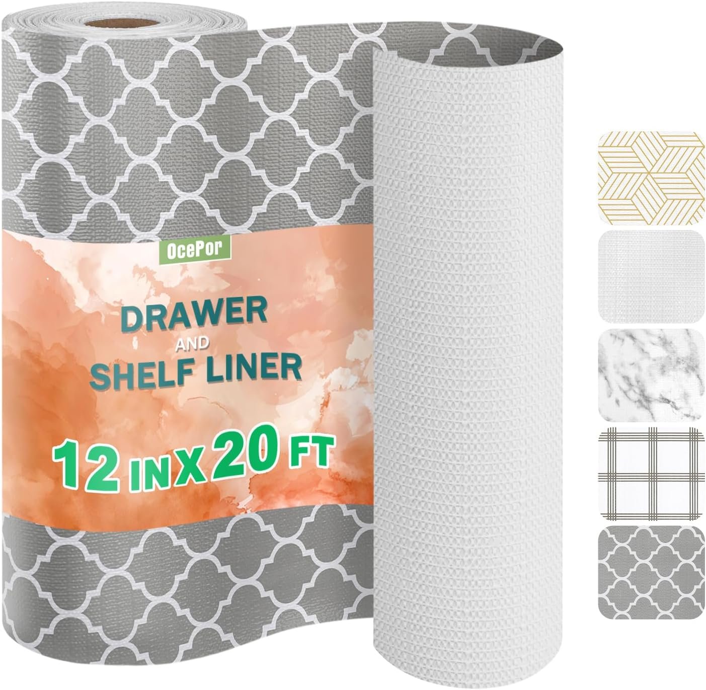 Transform Your Space: Review of Non-Adhesive Gray Quatrefoil Drawer and Shelf Liners