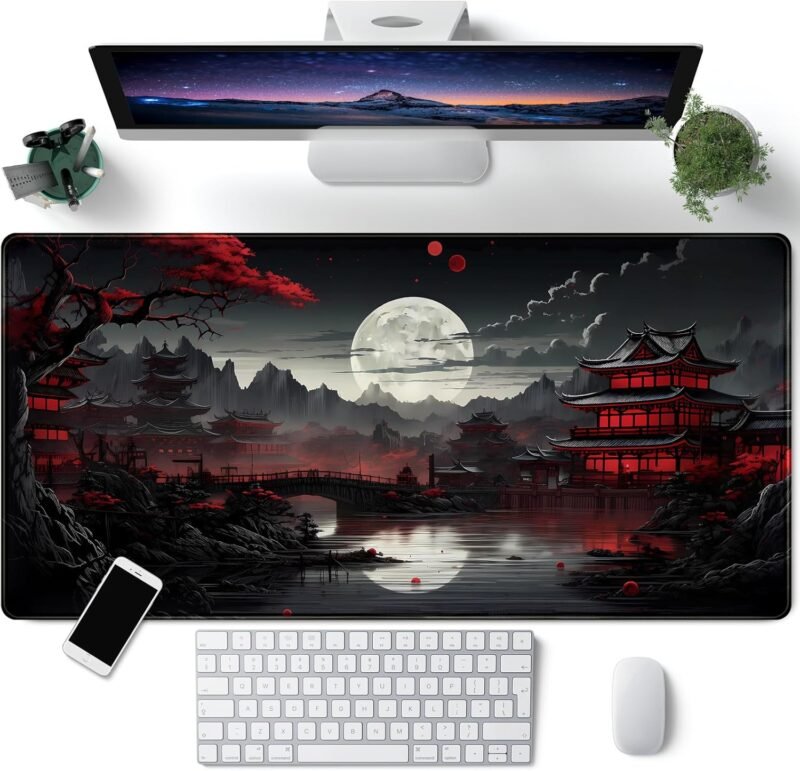 Transform Your Workspace: The Ultimate Japanese Riverside Full Moon Desk Mat Review